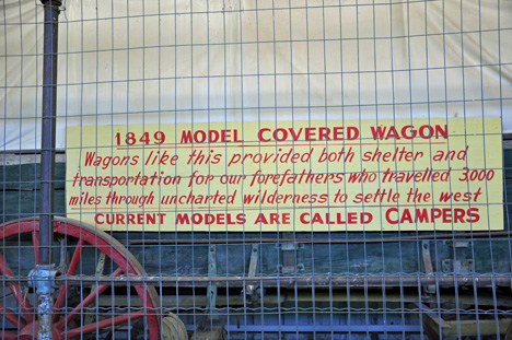 1849 Model Covered Wagon sign